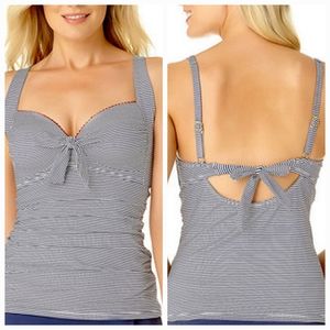 Liz Clairborne/Striped Tankini Swimsuit Top